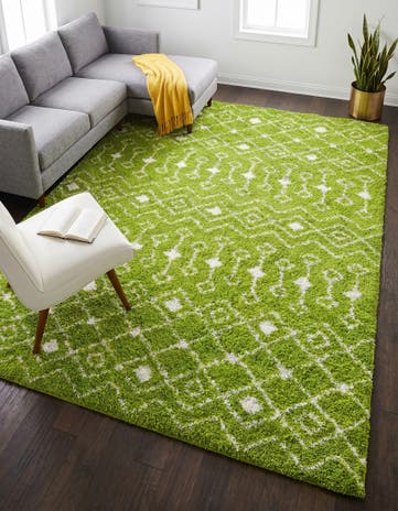 9' x 12' Moroccan Trellis Shag Rug