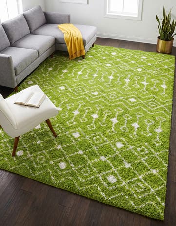 9' x 12' Moroccan Trellis Shag Rug