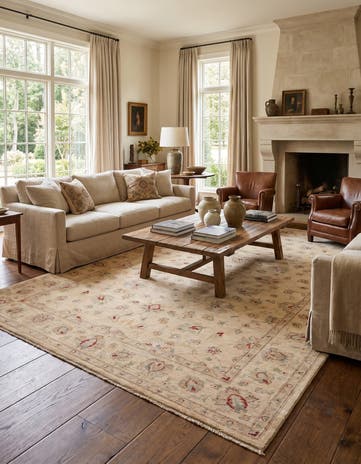 6' 7 x 9' 9 Hand Knotted Ziegler Rug