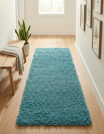 2' x 6' Solid Shag Runner Rug