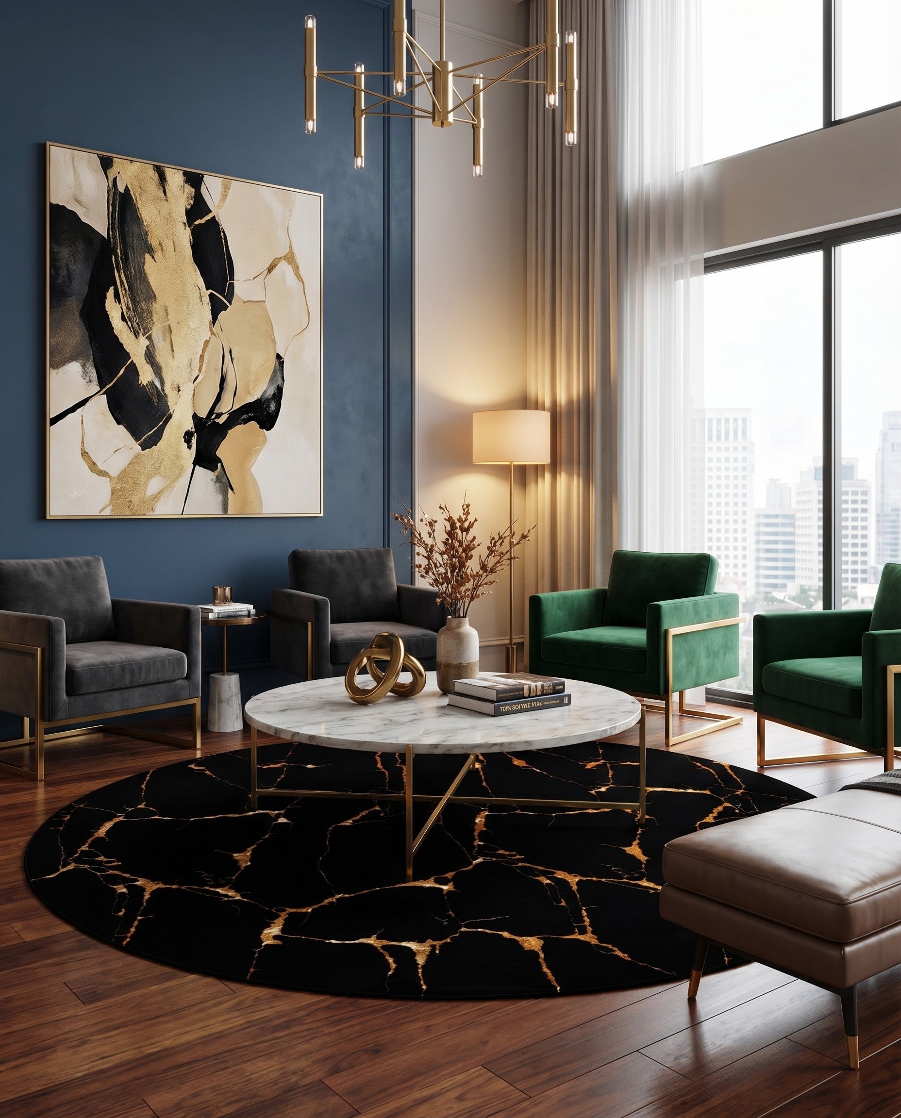 10' x 10' Vogue Geo Round Rug