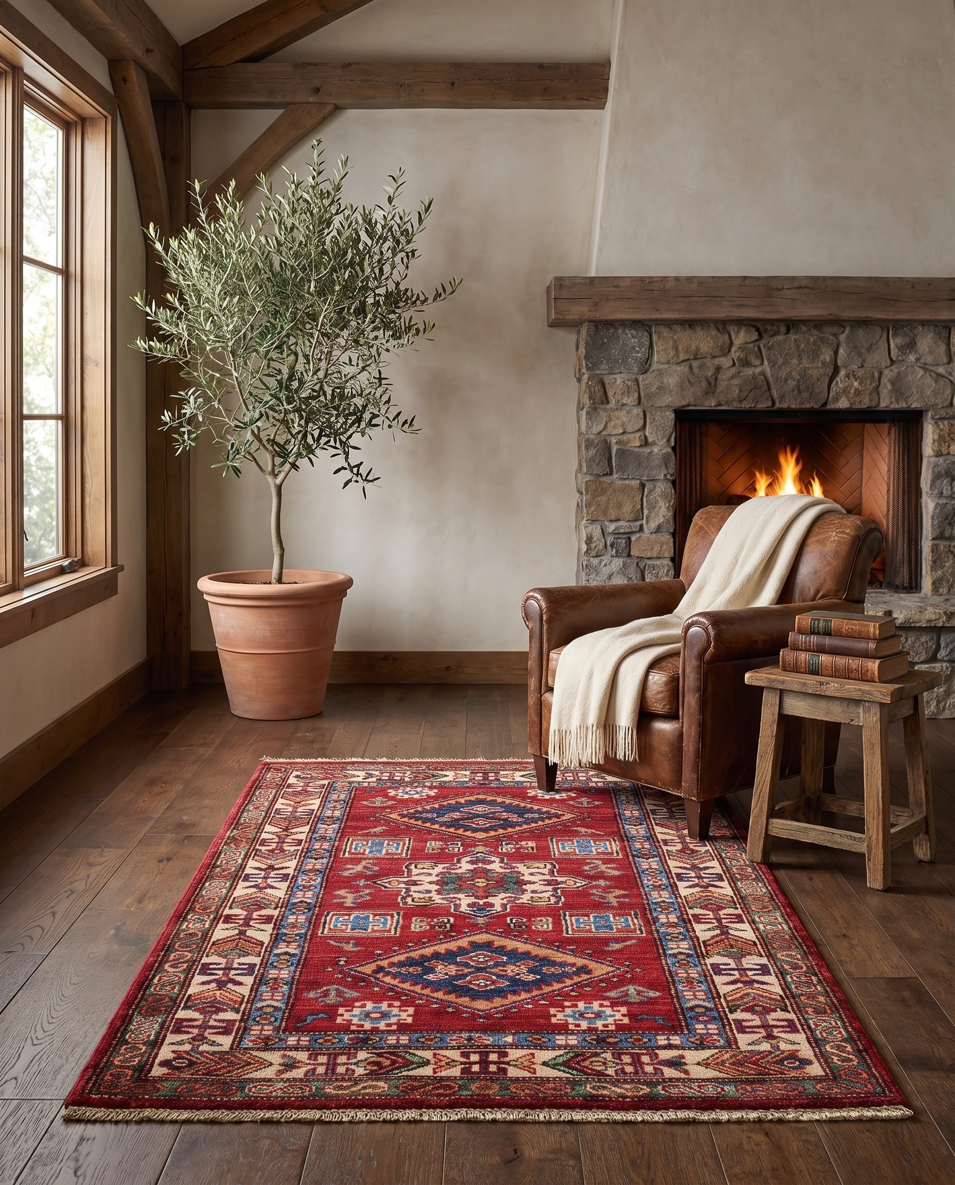 2' 8 x 4' Hand Knotted Kazak Rug