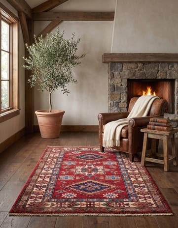 2' 8 x 4' Hand Knotted Kazak Rug