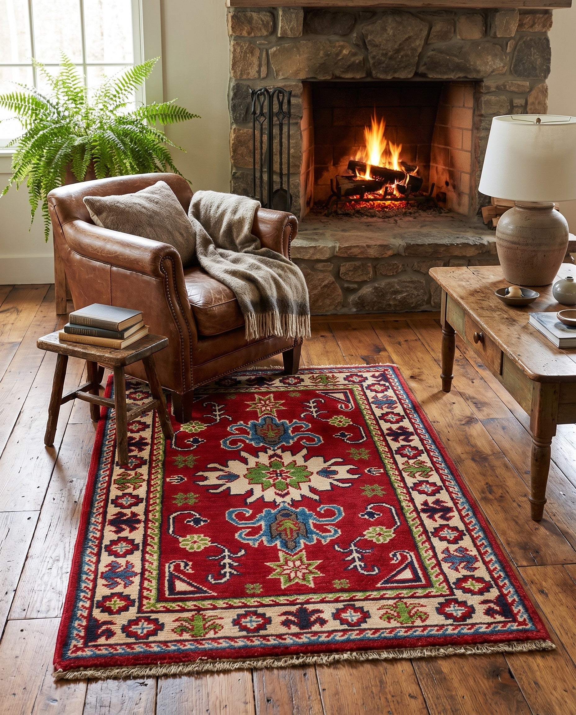 2' 1 x 3' Hand Knotted Kazak Rug