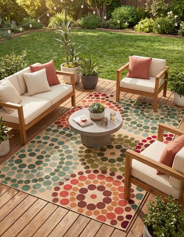 5' 3 x 8' Easy-Clean Modern Indoor / Outdoor Rug