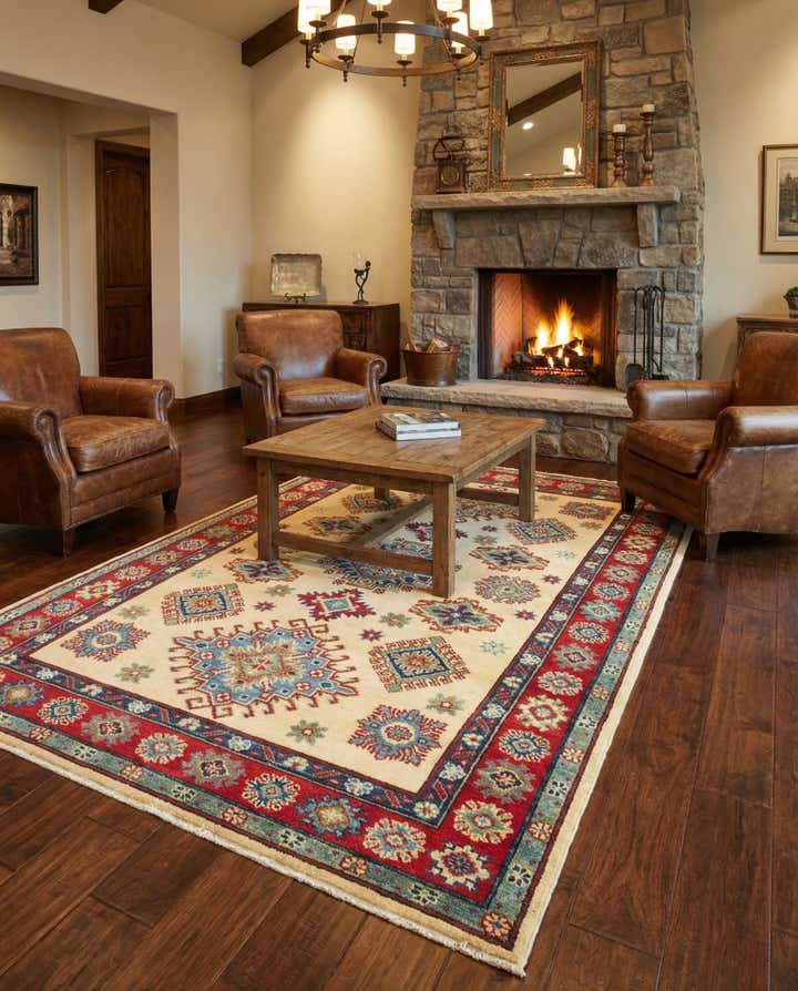 4' 2 x 6' Hand Knotted Kazak Rug