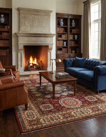 6' 8 x 9' 8 Hand Knotted Mamluk Ziegler Rug