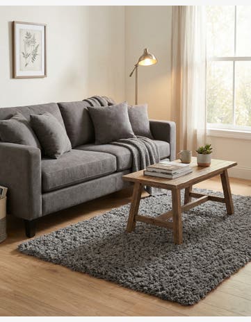 Smoke Infinity Shag Rug