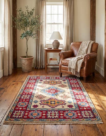 2' 9 x 4' 2 Hand Knotted Kazak Rug