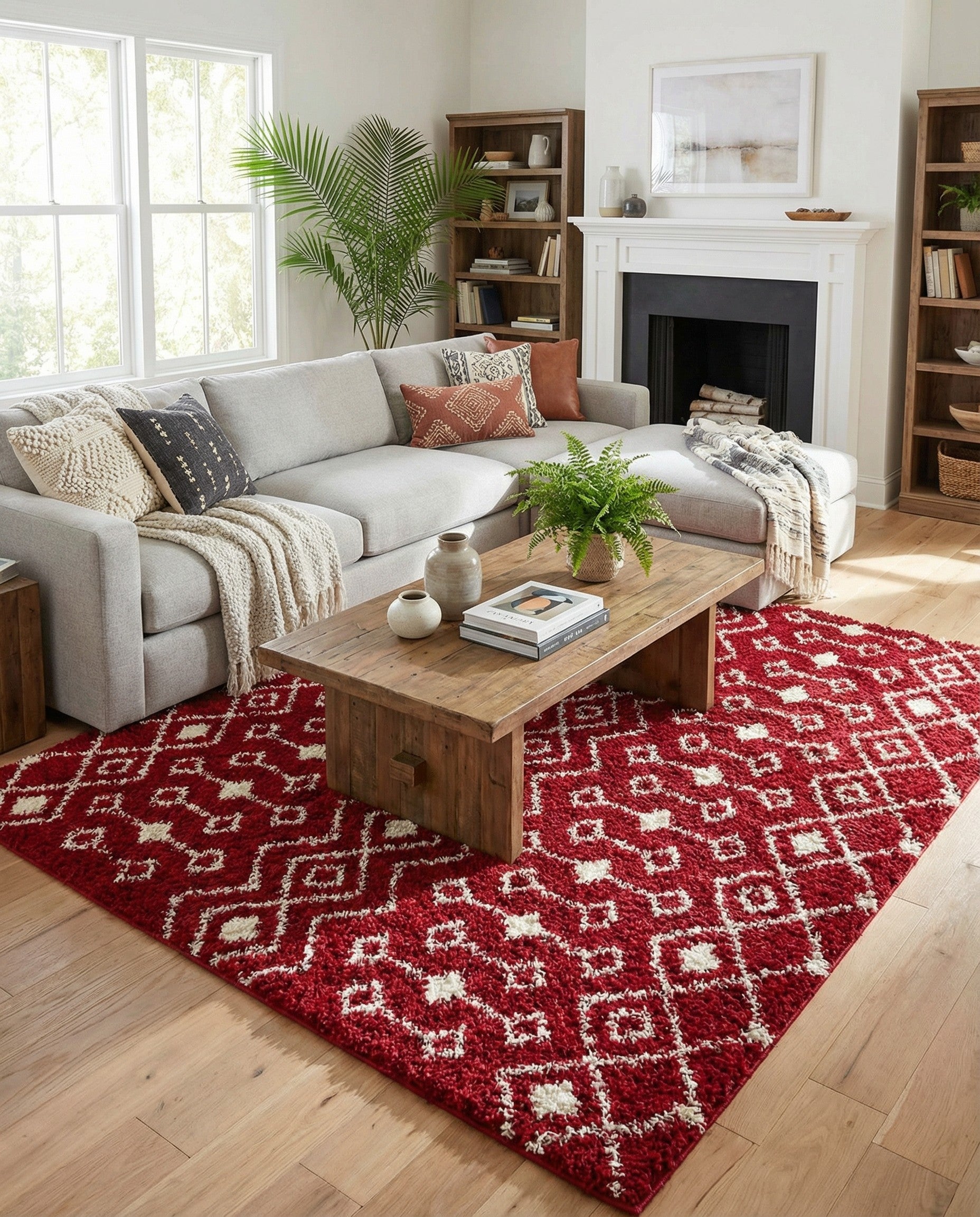 10' x 10' Moroccan Trellis Shag Square Rug