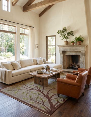 6' 8 x 9' 7 Hand Knotted Ziegler Modern Rug
