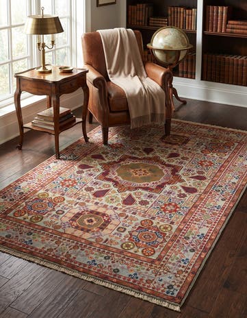 3' 5 x 5' Hand Knotted Mamluk Ziegler Rug