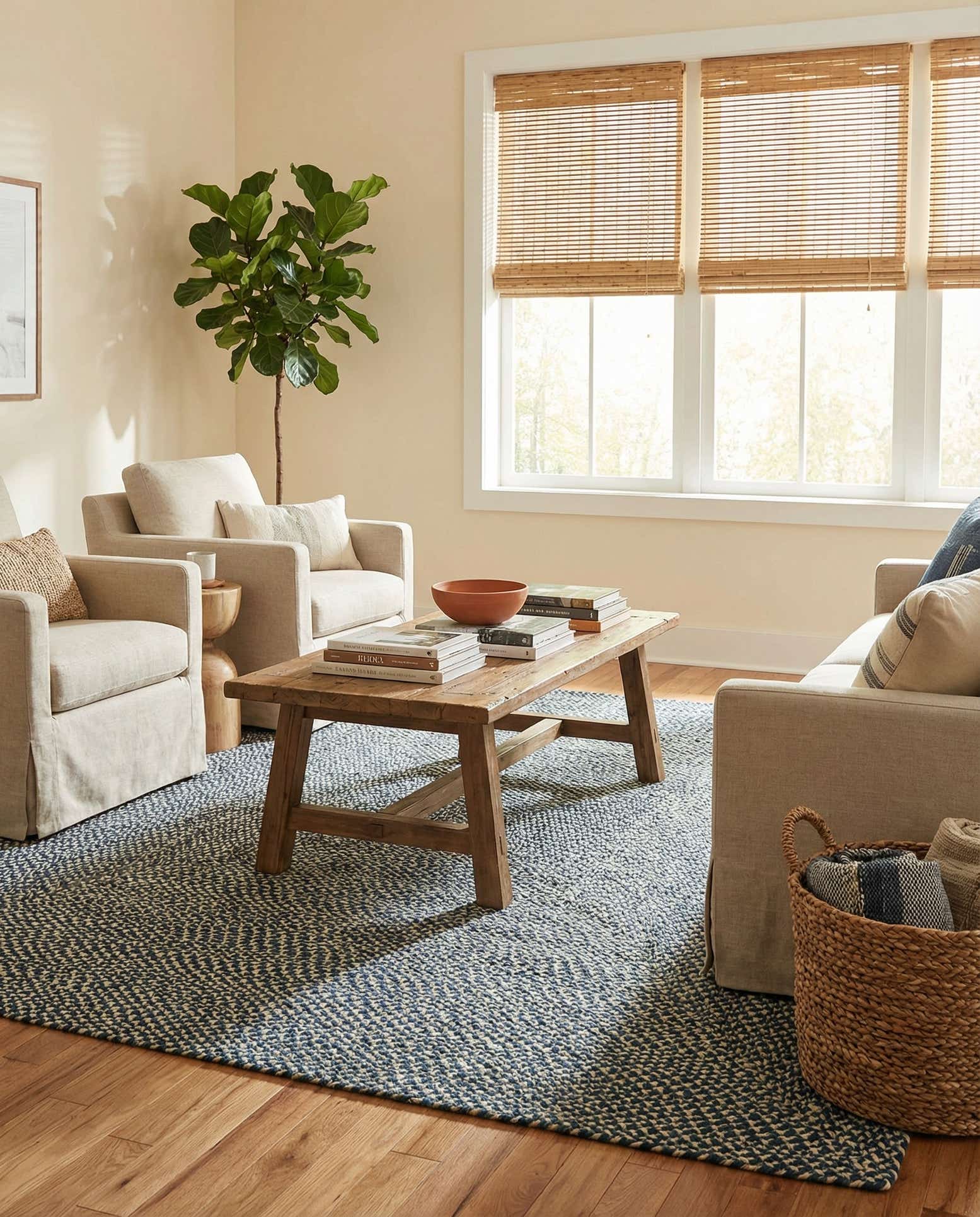 7' 10 x 7' 10 Handmade Tweed Braided Jute Square Rug