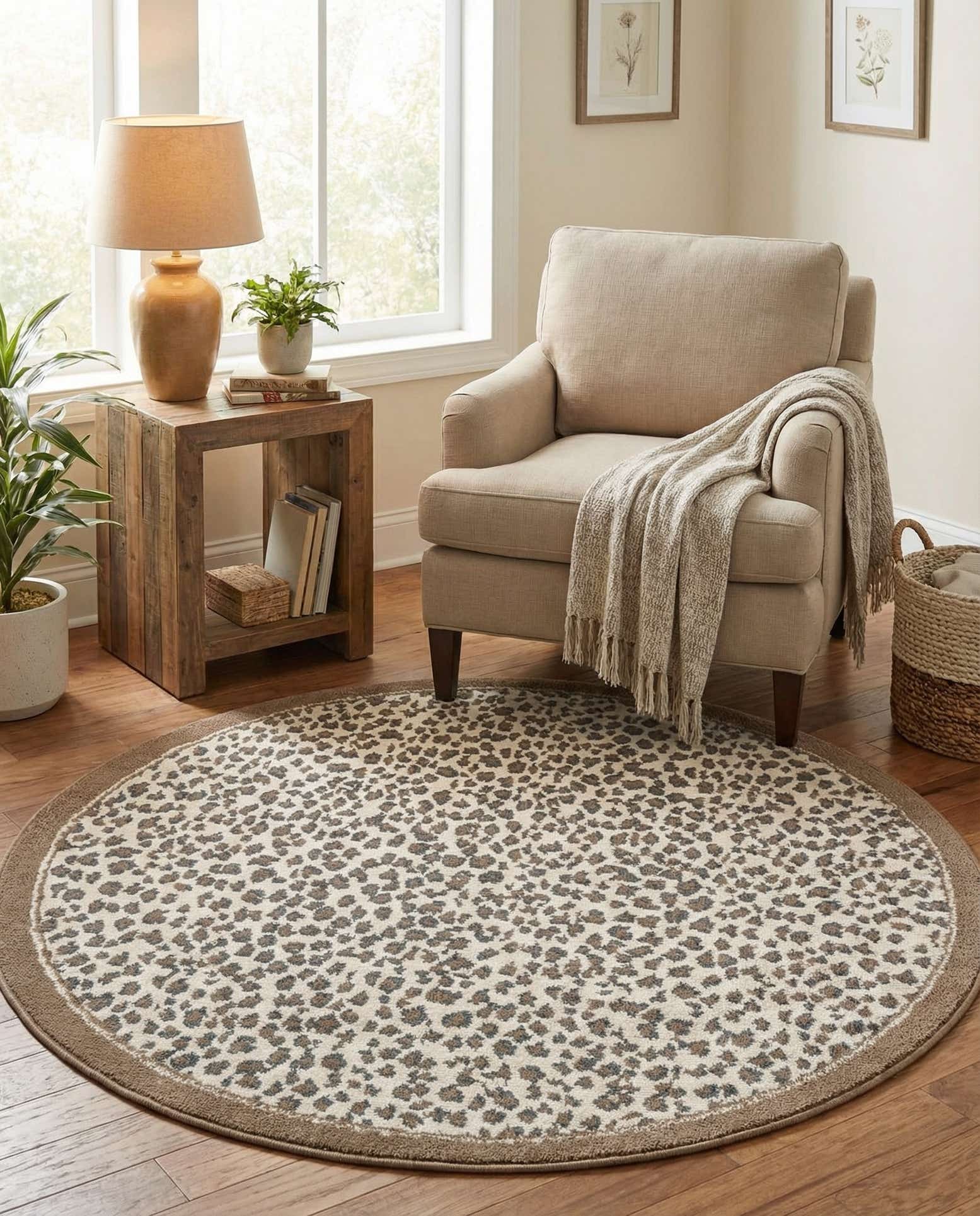 5' x 5' Safari Round Rug