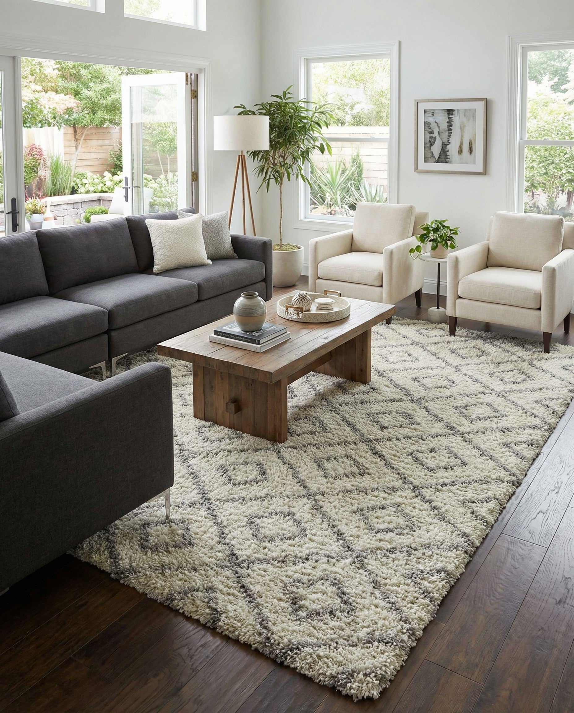 10' x 13' Trellis Shag Rug