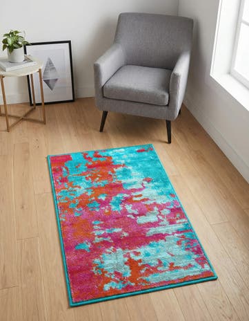 Turquoise Azalea Rug