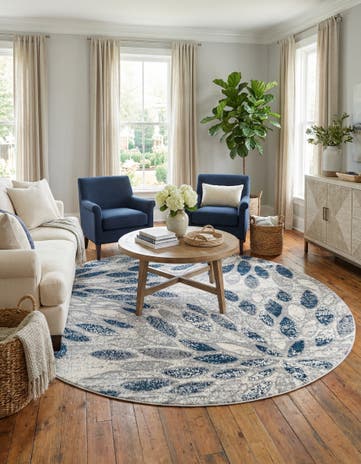 Gray Charleston Round Rug