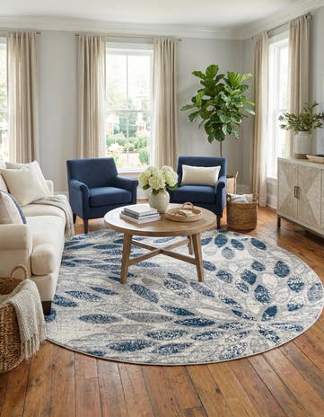 Gray Charleston Round Rug