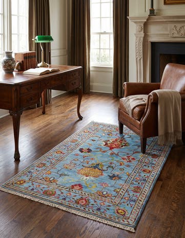 2' 9 x 4' 3 Hand Knotted Ariana Ziegler Rug