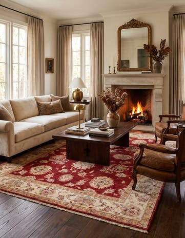 5' x 6' 11 Hand Knotted Ziegler Rug