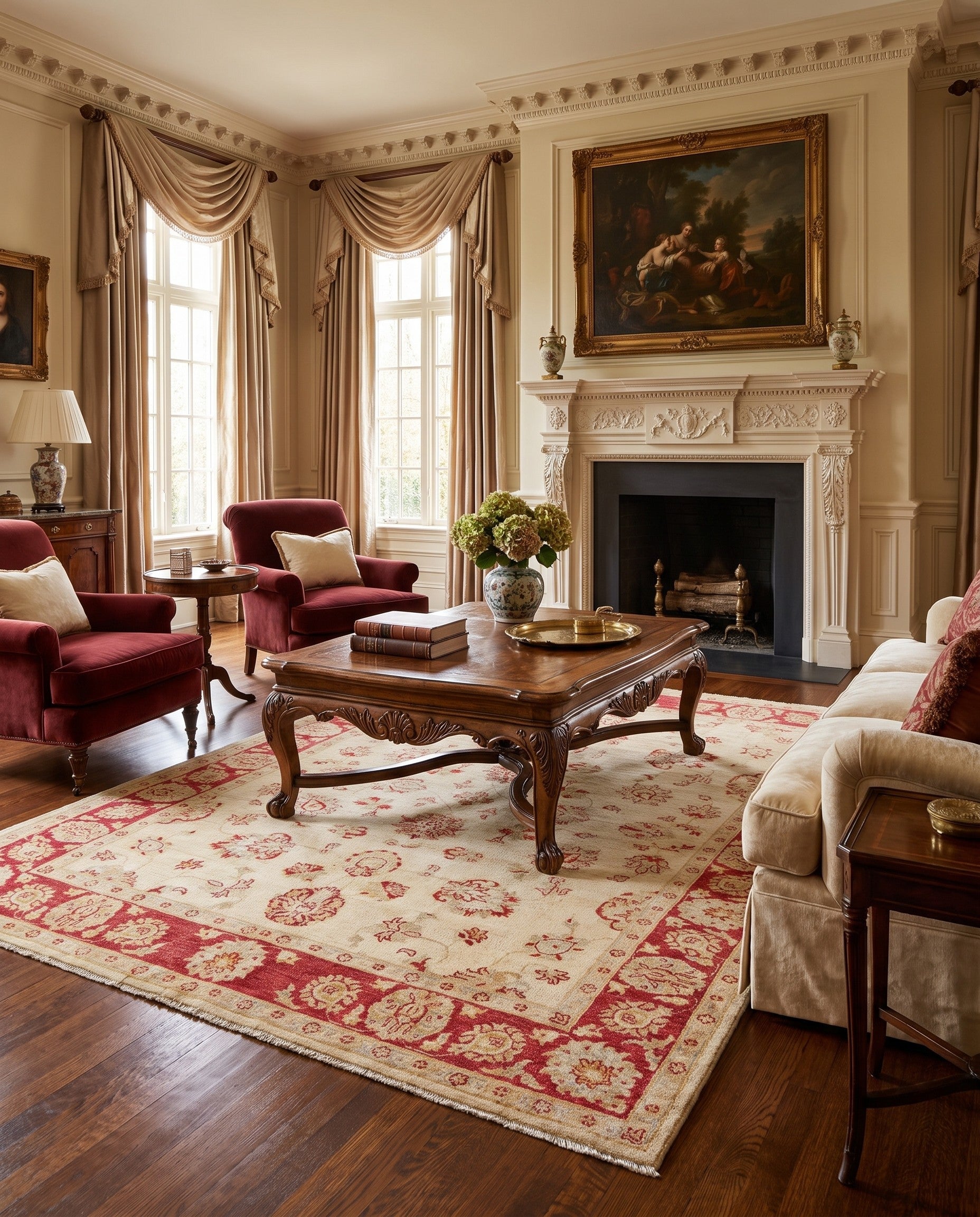 5' 1 x 6' 7 Hand Knotted Ziegler Rug