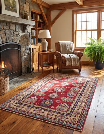 3' 3 x 5' 1 Hand Knotted Kazak Rug