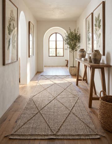 6' 1 x 12' 1 Hand Knotted Moroccan Wool Runner Rug