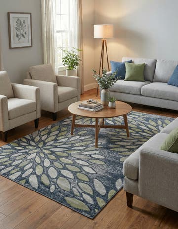 Navy Blue Charleston Rug