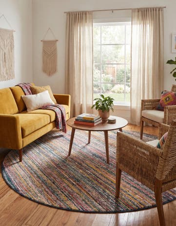 7' 10 x 7' 10 Gemstone Round Rug