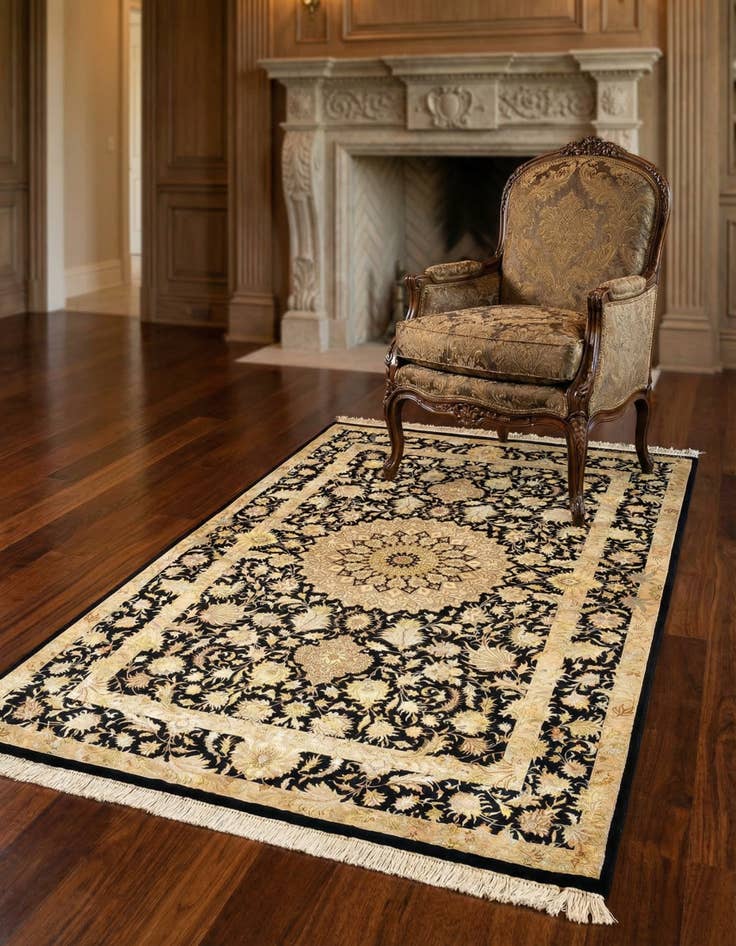 Detail image of 3' 5 x 5' 1 Ghom Silk Rug