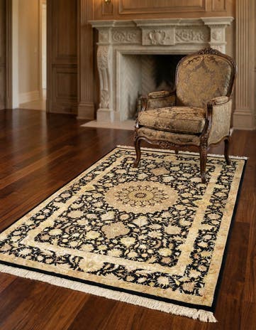 3' 5 x 5' 1 Ghom Silk Rug