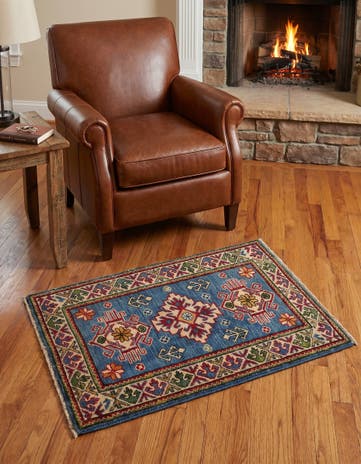 2' x 3' 2 Hand Knotted Kazak Rug