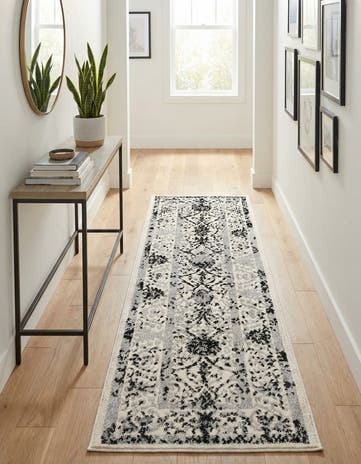 Ivory and Gray Miranda Runner Rug