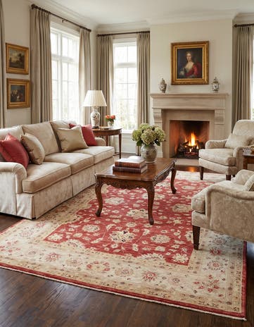 5' 6 x 8' 2 Hand Knotted Ziegler Rug