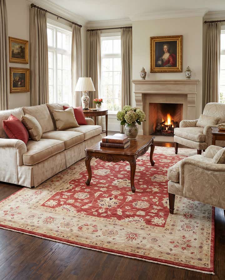 5' 6 x 8' 2 Hand Knotted Ziegler Rug