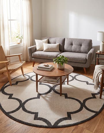 6' x 6' Lattice Round Rug