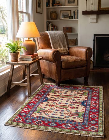 2' 1 x 2' 10 Hand Knotted Kazak Rug