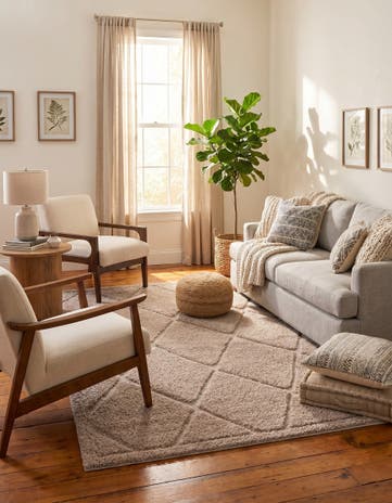 5' x 8' Lattice Shag Rug