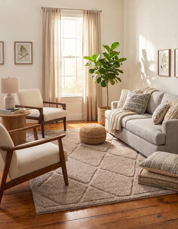 5' x 8' Lattice Shag Rug