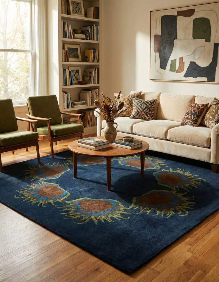 Detail image of 7' 6 x 7' 7 Luna Square Rug