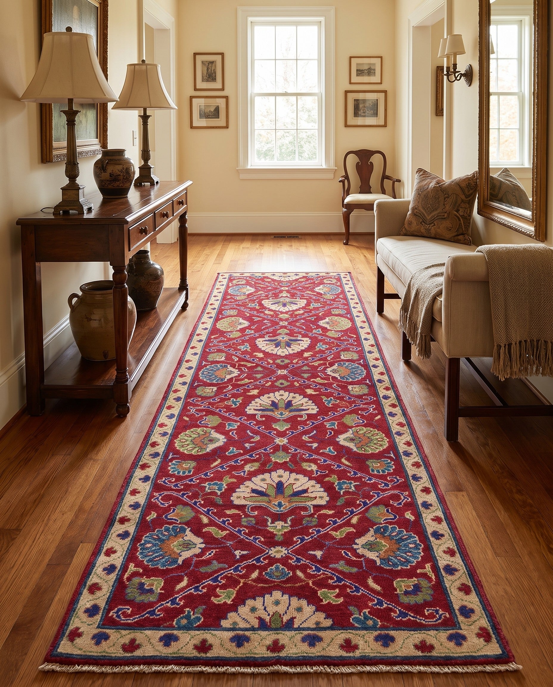 2' 8 x 8' 2 Hand Knotted Kazak Runner Rug