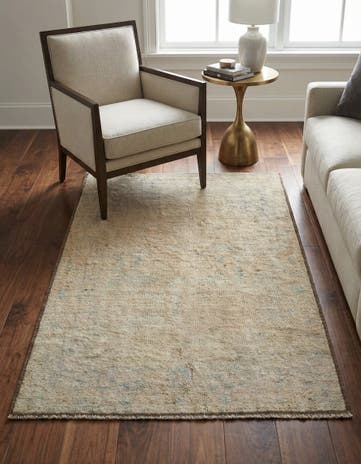 4' x 6' 1 Hand Knotted Oushak Wool Rug