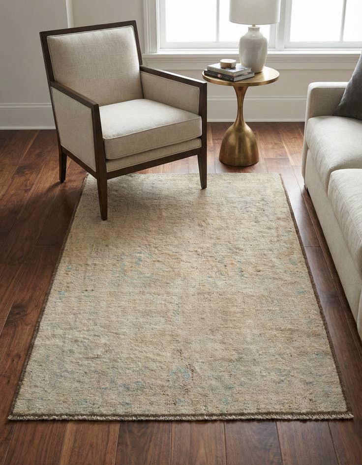 Detail image of 4' x 6' 1 Hand Knotted Oushak Wool Rug