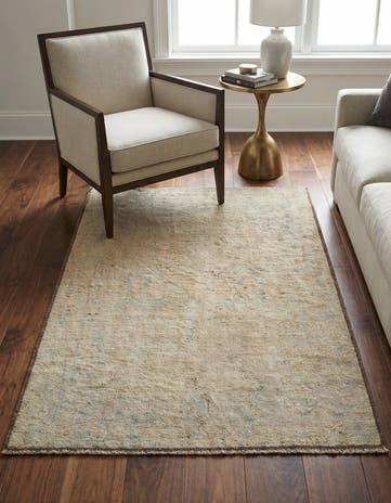 4' x 6' 1 Hand Knotted Oushak Wool Rug