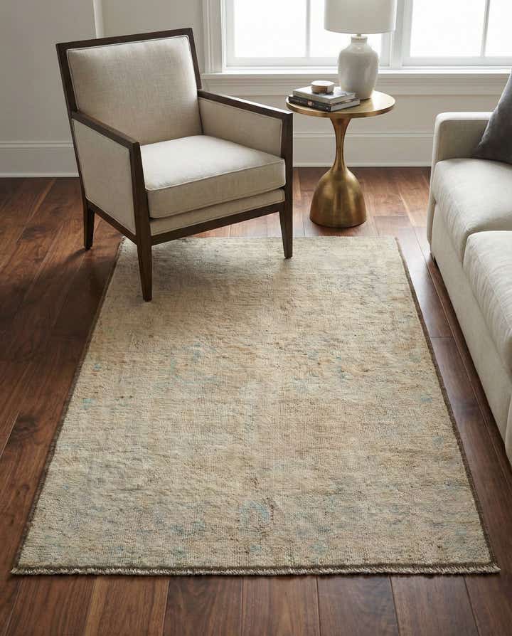 4' x 6' 1 Hand Knotted Oushak Wool Rug