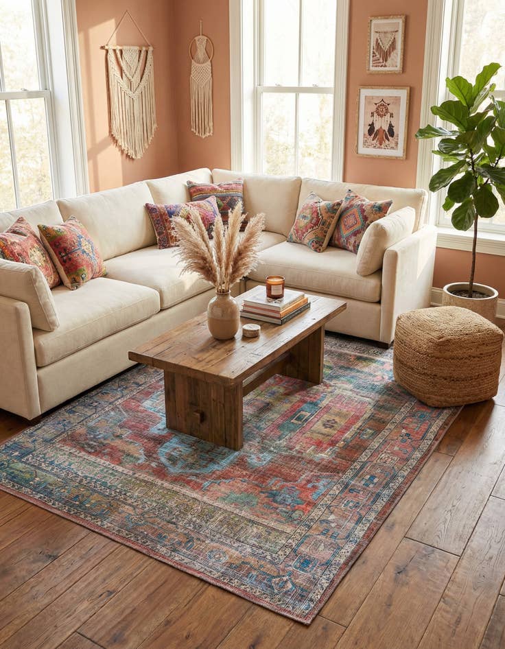 Detail image of 7' 10 x 10' Washable Maahru Rug