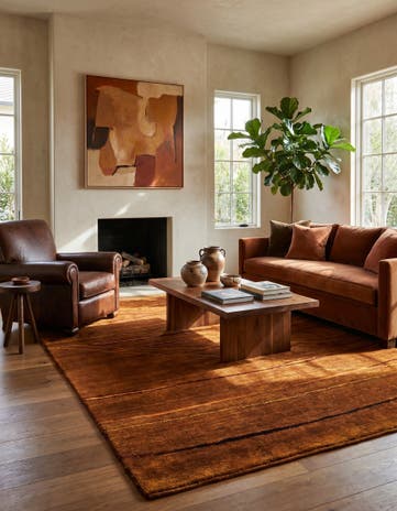 4' 10 x 6' 10 Hand Knotted Gabbeh Wool Rug