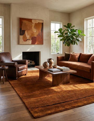 4' 10 x 6' 10 Hand Knotted Gabbeh Wool Rug