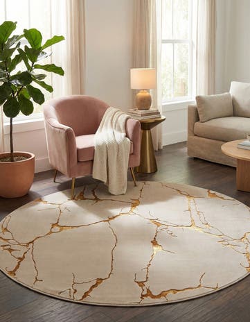 6' x 6' Vogue Geo Round Rug