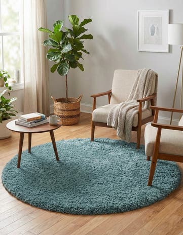 6' x 6' Infinity Shag Round Rug